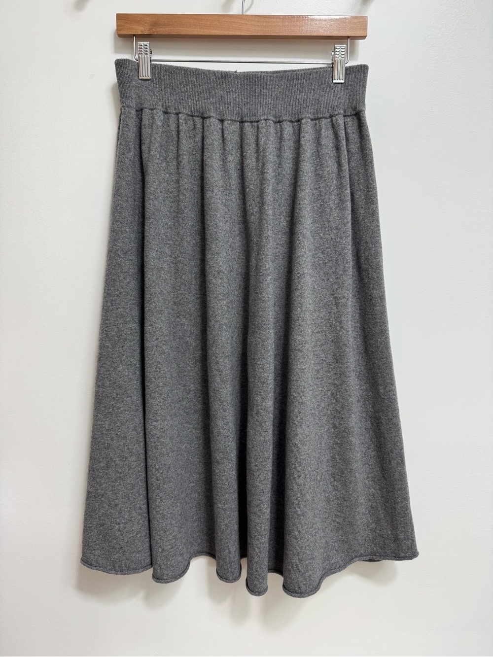 Lafayette 148 Wool Cashmere Full Circle Midi Skirt Preppy Old Money Quiet Luxury - Picture 2 of 11